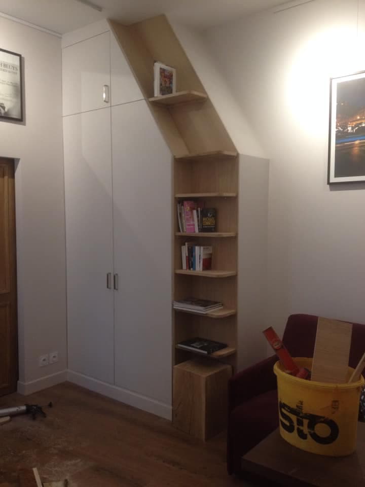 Bibliothèque chêne – Menuiserie Charron